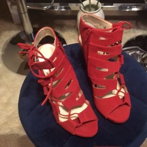 Red rock &Republic Strappy Stilettos.